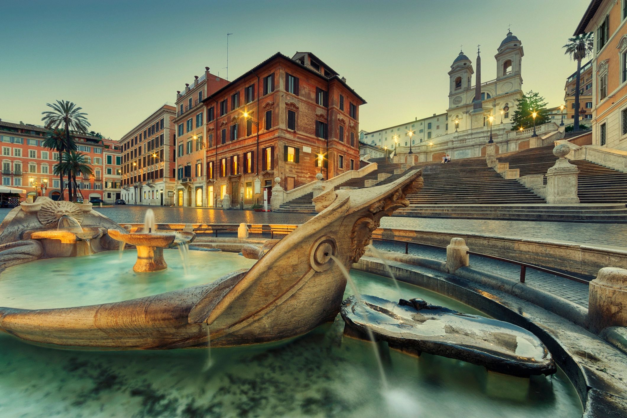 Historic Rome landmark representing the film's Italian setting