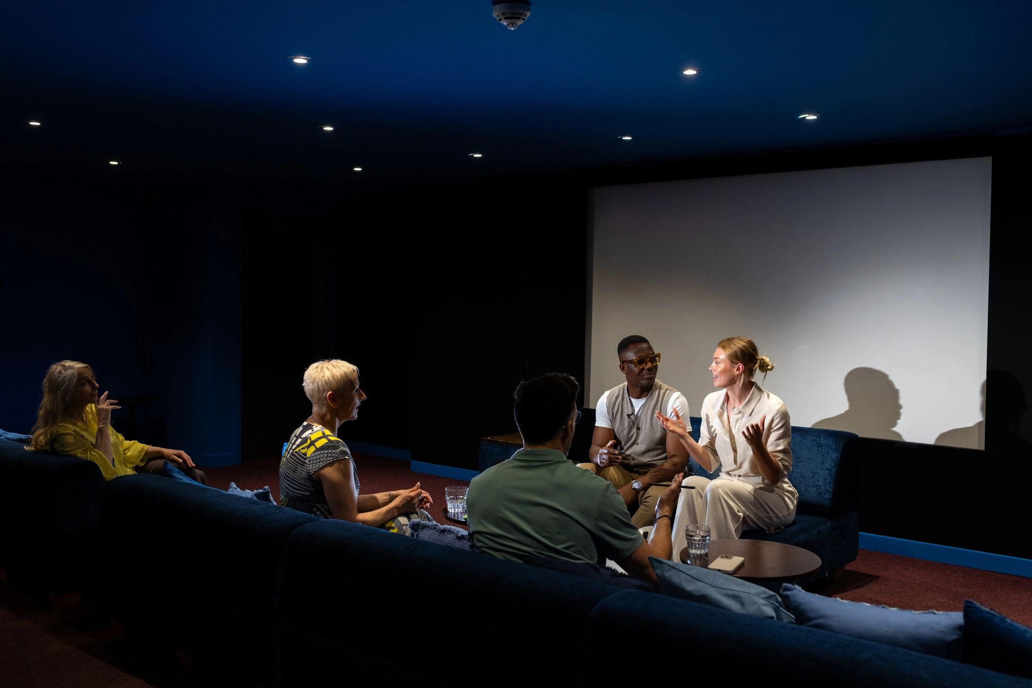 Audience gathered for a film presentation and discussion